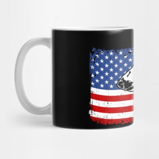 Borzoi Mom Dad American Flag patriotic dog Mug